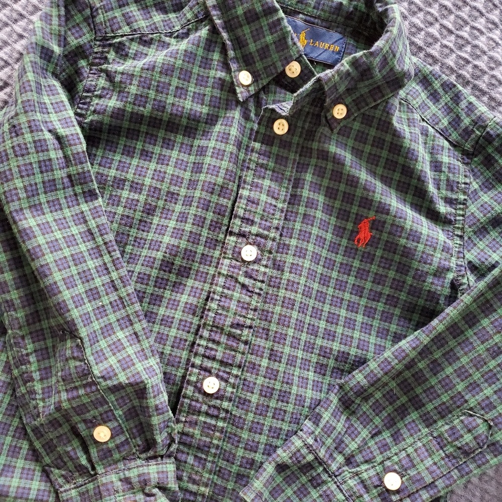 ✨ Ralph Lauren Boy's Plaid Button Down